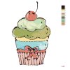 Maľovanie podľa čísel - CUPCAKE S RUŽOVOU ČEREŠNOU (HALEY BUSH)