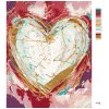 Maľovanie podľa čísel - BIELE SRDCE NA FAREBNOM POZADÍ (HALEY BUSH)