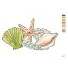 Maľovanie podľa čísel - MORSKÉ MUŠLE A HVIEZDICE (HALEY BUSH)