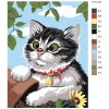 Maľovanie podľa čísel - MAČKA A PREVRÁTENÝ KVETINÁČ