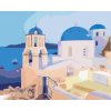 Maľovanie podľa čísel - SANTORINI, GRÉCKO (TED DAVIS)