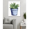 Maľovanie podľa čísel - SUKULENT V MODROM KVETINÁČI (ALEXANDRIA GILBERT)