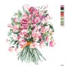 Maľovanie podľa čísel - KYTICE Z RUŽOVÝCH KVETOV HRACHORU (ALEXANDRIA GILBERT)