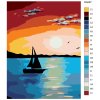 Maľovanie podľa čísel - ZÁPAD SLNKA S PLACHETNICOU