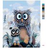 Maľovanie podľa čísel - SOVIČKY