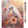 Maľovanie podľa čísel - KAKADU A RUŽOVÉ KVETY