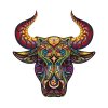Maľovanie podľa čísel - BÝK S ORNAMENTAMI