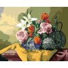 Maľovanie podľa čísel - ZÁTIŠIE TULIPÁNY, ĽALIE, HORTENZIE A RUŽE NA ŽLTOM OBRUSE (PIETER WAGEMANS)
