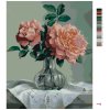 Maľovanie podľa čísel - ZÁTIŠIE RUŽOVÉ RUŽE V SKLENENEJ VÁZE (PIETER WAGEMANS)