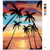 Maľovanie podľa čísel - PALMY A ZÁPAD SLNKA
