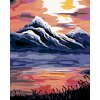 Maľovanie podľa čísel - ZÁPAD SLNKA NAD HORAMI
