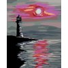 Maľovanie podľa čísel - MAJÁK PRI ZÁPADE SLNKA