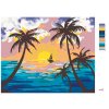 Maľovanie podľa čísel - ZÁPAD SLNKA ZA PALMAMI