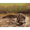 Maľovanie podľa čísel - ALIGÁTOR BEŽIACI DO VODY (D. RUSTY RUST)