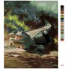 Maľovanie podľa čísel - ALIGÁTOR LEŽIACI PRI VODE VIII (D. RUSTY RUST)