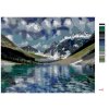 Maľovanie podľa čísel - ZASNEŽENÉ HORY A PRIEZRAČNÉ JAZERO (DENNIS FRATES)