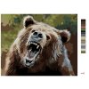 Maľovanie podľa čísel - MEDVEĎ S OTVORENOU TLAMOU (D. RUSTY RUST)