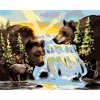 Maľovanie podľa čísel - MEDVEĎ A VODOPÁD (D. RUSTY RUST)