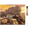Maľovanie podľa čísel - PUMA, SKALY A ZÁPAD SLNKA (D. RUSTY RUST)