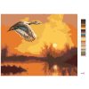 Maľovanie podľa čísel - LETIACIA KAČICA A ZÁPAD SLNKA (D. RUSTY RUST)