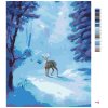 Maľovanie podľa čísel - JELEŇ A TAJOMNÝ ZIMNÝ LES (D. RUSTY RUST)