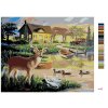 Maľovanie podľa čísel - LAŇ A SRNA PRI JAZIERKU (D. RUSTY RUST)