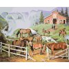 Maľovanie podľa čísel - KONE PRI ZNIČENEJ OHRADE (D. RUSTY RUST)