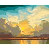 Maľovanie podľa čísel - ZAPADAJÚCE SLNKO NAD VODOU (D. RUSTY RUST)