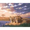 Maľovanie podľa čísel - DVA LEVY PRI VÝCHODE SLNKA (D. RUSTY RUST)