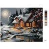 Maľovanie podľa čísel - ZASNEŽENÝ DOM PO SÚMRAKU (D. RUSTY RUST)
