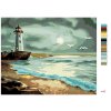 Maľovanie podľa čísel - MAJÁK OSVETĽUJÚCI MORE PRED BÚRKOU (D. RUSTY RUST)
