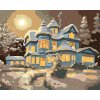 Maľovanie podľa čísel - ZASNEŽENÝ MODRÝ DOM (D. RUSTY RUST)