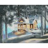 Maľovanie podľa čísel - DOM A LES V ZIME (D. RUSTY RUST)