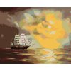 Maľovanie podľa čísel - PLACHETNICA A SLNKO V MRAKOCH (D. RUSTY RUST)