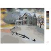 Maľovanie podľa čísel - OPUSTENÝ BIELY DOM V ZIME (D. RUSTY RUST)