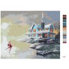 Maľovanie podľa čísel - KRASOKORČULIARKA NA ĽADE PRI MÓLE A MODRÝ DOM (D. RUSTY RUST)