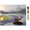 Maľovanie podľa čísel - LOS LEŽIACI V SNEHU A RIEKA (D. RUSTY RUST)