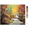 Maľovanie podľa čísel - JELEŇ A VODOPÁD (D. RUSTY RUST)