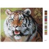 Maľovanie podľa čísel - TIGER S OTVORENOU TLAMOU PORTRÉT (D. RUSTY RUST)