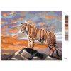 Maľovanie podľa čísel - TIGER NA SKALE (D. RUSTY RUST)