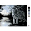 Maľovanie podľa čísel - BIELY TIGER A RIEKA (D. RUSTY RUST)