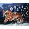 Maľovanie podľa čísel - TIGER A SNEHOVÉ VLOČKY (D. RUSTY RUST)