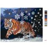 Maľovanie podľa čísel - TIGER A SNEHOVÉ VLOČKY (D. RUSTY RUST)