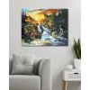 Maľovanie podľa čísel - RYBÁR, VODOPÁD A VLK (D. RUSTY RUST)
