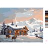 Maľovanie podľa čísel - VLCI A CHATA V ZIME (D. RUSTY RUST)