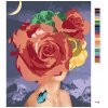 Maľovanie podľa čísel - ŽENA S VEĽKOU KVETINOU
