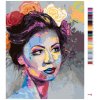 Maľovanie podľa čísel - ŽENA S FAREBNÝM MAKE-UPOM