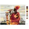 Maľovanie podľa čísel - AFRICKÉ ŽENY S DIEŤAŤOM
