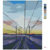 Maľovanie podľa čísel - ZAPADAJÚCE SLNKO NAD VLAKOVÝMI KOĽAJAMI