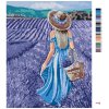 Maľovanie podľa čísel - ŽENA V MODRÝCH ŠATÁCH V LEVANDUĽOVOM POLI